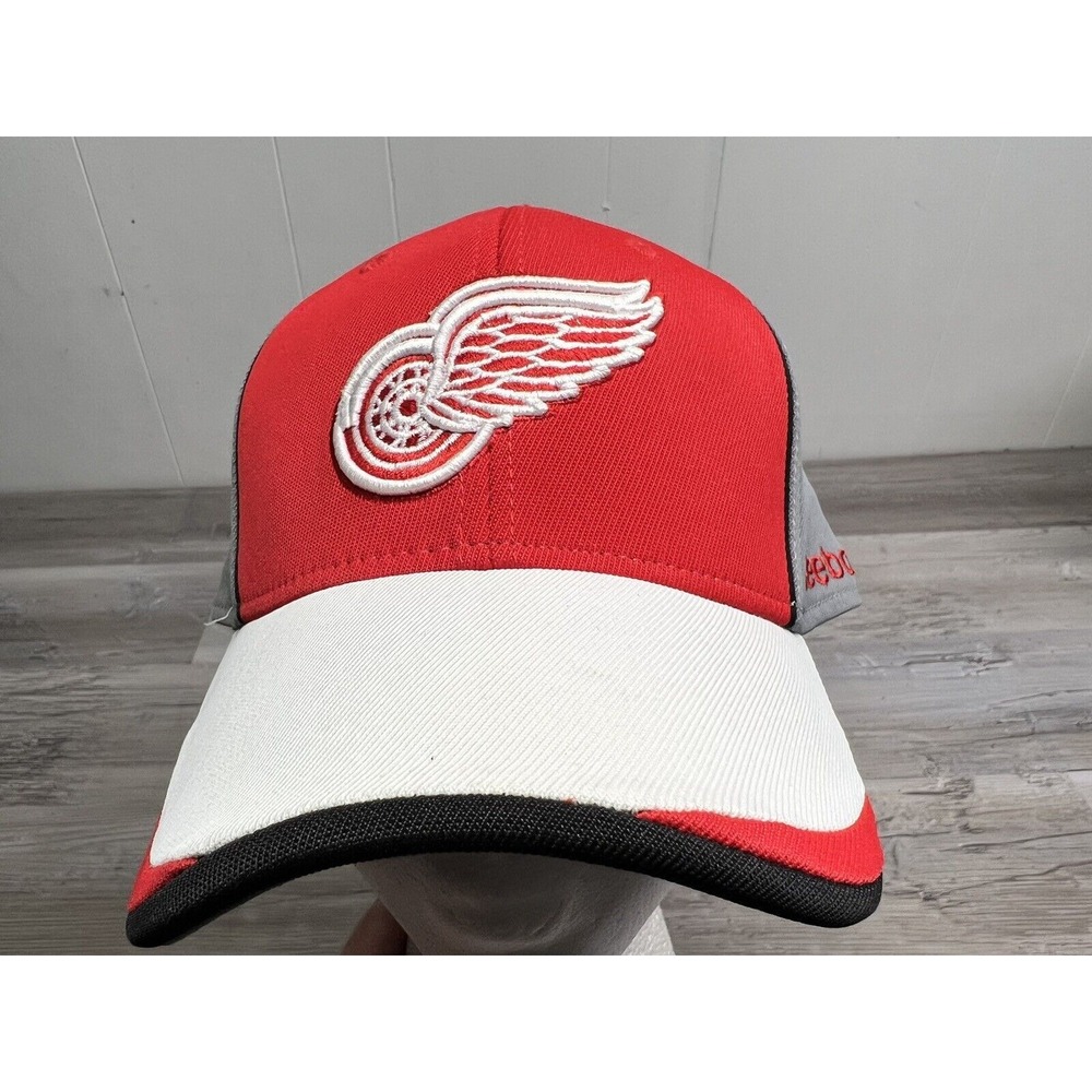 Detroit Red Wings Fitted Hat  NHL Reebok Player Slouch‎ Relaxed Flex L/XL